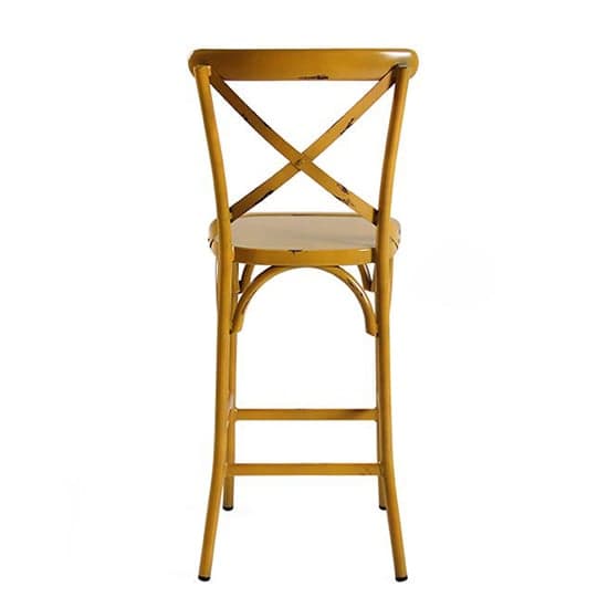 Carillo Outdoor Aluminium Vintage Bar Chair In Yellow_2