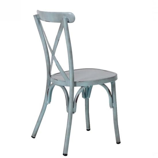 Carillo Outdoor Aluminium Vintage Side Chair In Blue_2