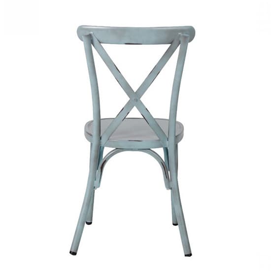 Carillo Outdoor Aluminium Vintage Side Chair In Blue_3