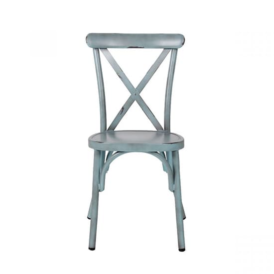 Carillo Outdoor Aluminium Vintage Side Chair In Blue_4