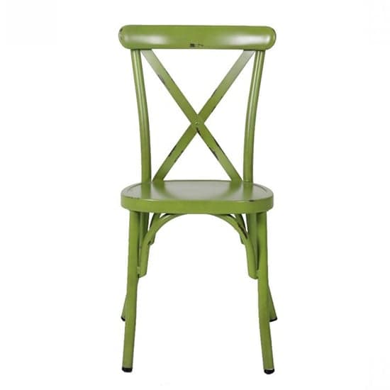 Carillo Outdoor Aluminium Vintage Side Chair In Green_2