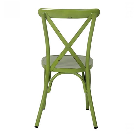 Carillo Outdoor Aluminium Vintage Side Chair In Green_3