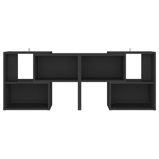 Carillo Wooden TV Stand With Shelves In Black_3