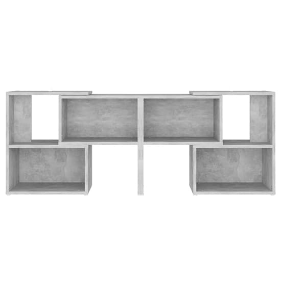 Carillo Wooden TV Stand With Shelves In Concrete Effect_3