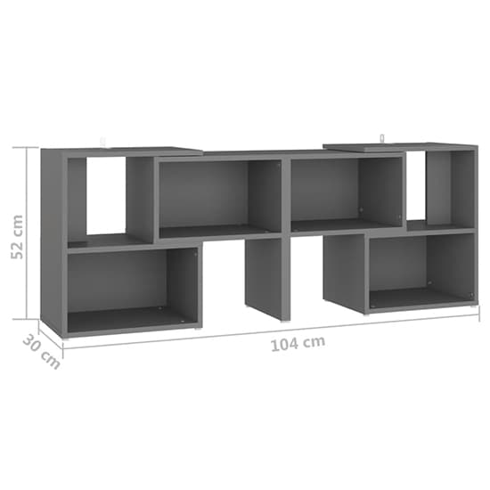 Carillo Wooden TV Stand With Shelves In Grey_4