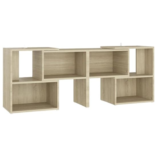 Carillo Wooden TV Stand With Shelves In Sonoma Oak_2