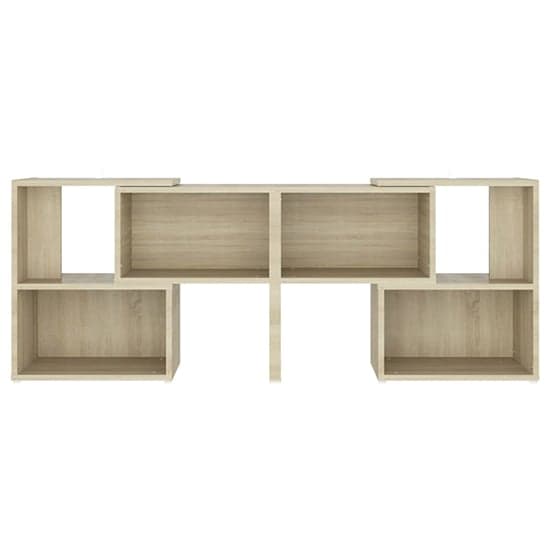 Carillo Wooden TV Stand With Shelves In Sonoma Oak_3