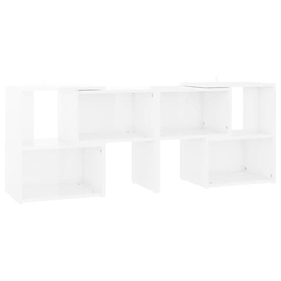 Carillo Wooden TV Stand With Shelves In White_2