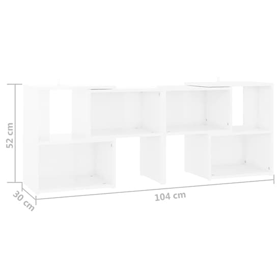 Carillo Wooden TV Stand With Shelves In White_5