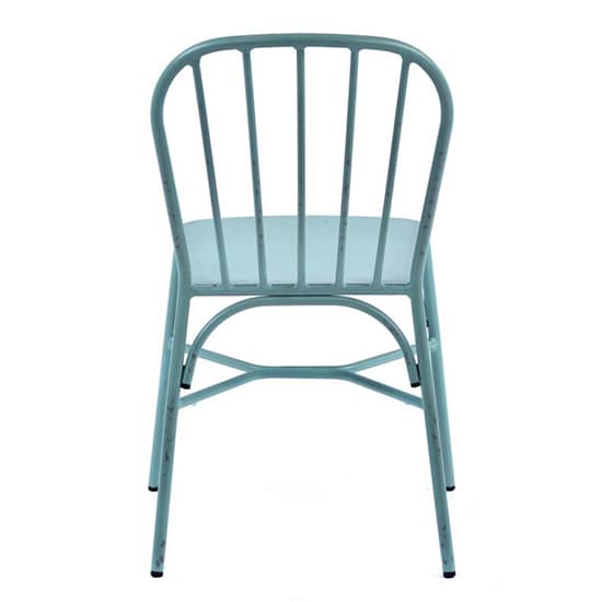 Carla Outdoor Aluminium Vintage Side Chair In Light Blue_4