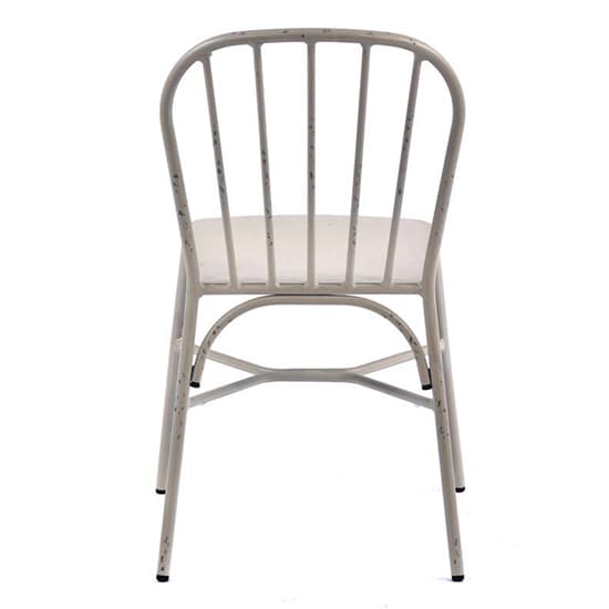 Carla Outdoor Aluminium Vintage Side Chair In White_3