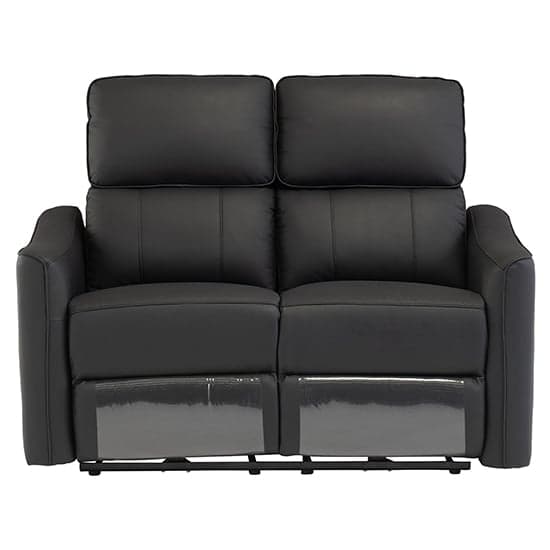 Carlton Faux Leather Electric Recliner 2 Seater Sofa In Black_1