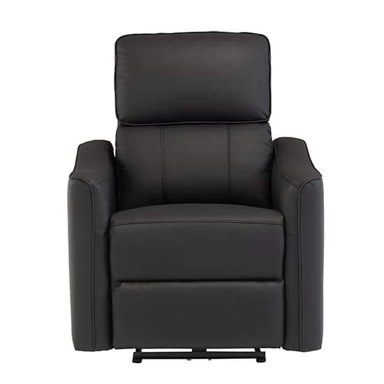 Carlton Faux Leather Electric Recliner Armchair In Black_1