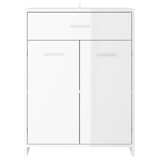 Carlton High Gloss Bathroom Cabinet With 2 Doors In White_5
