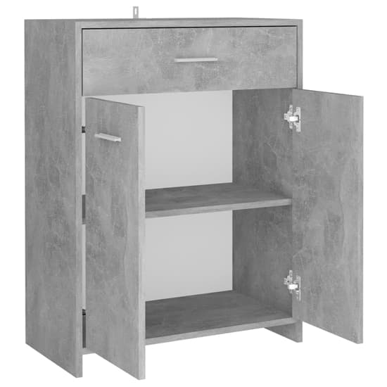 Carlton Wooden Bathroom Cabinet With 2 Doors In Concrete Effect_5