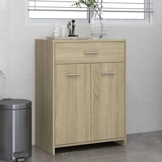 Carlton Wooden Bathroom Cabinet With 2 Doors In Sonoma Oak_1