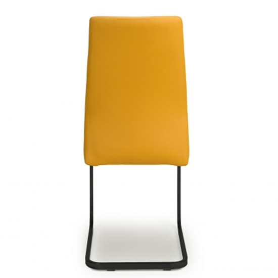 Carlton Yellow Leather Effect Dining Chairs In Pair_6
