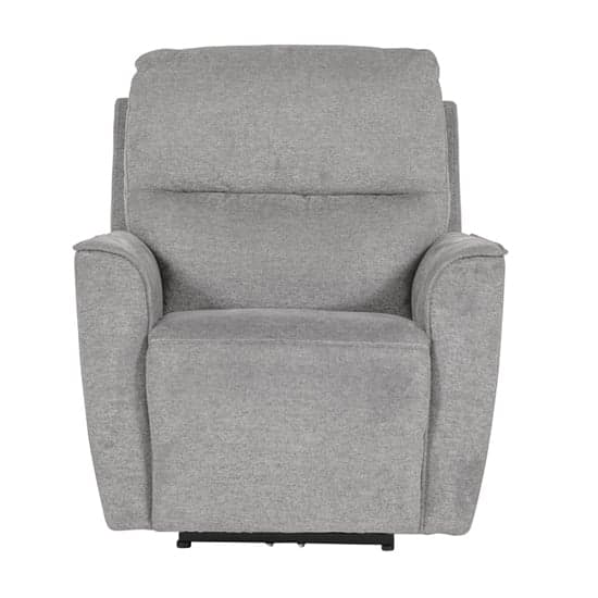 Carly Electric Recliner Chenille Fabric 1 Seater Sofa In Natural_2