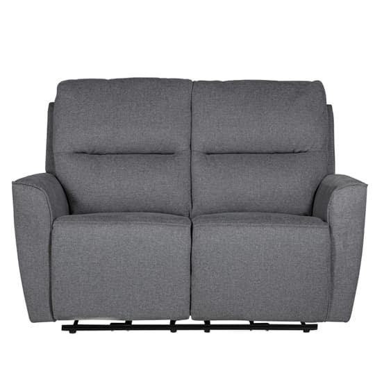 Carly Electric Recliner Chenille Fabric 2 Seater Sofa In Charcoal_2
