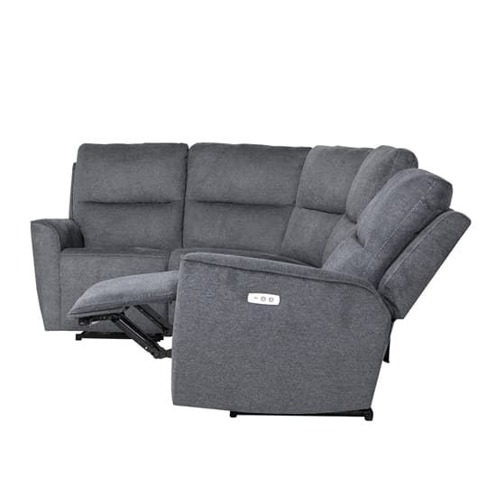 Carly Electric Recliner Chenille Fabric Corner Sofa In Charcoal_3