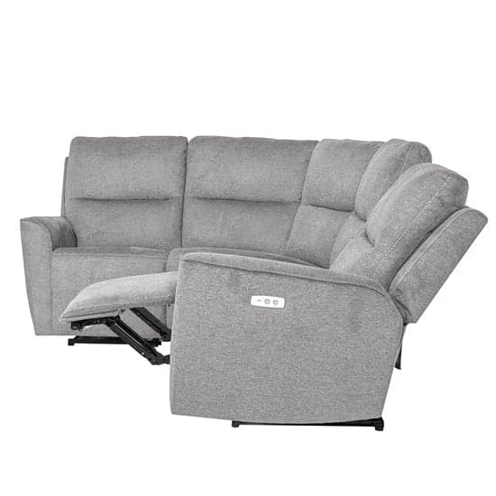 Carly Electric Recliner Chenille Fabric Corner Sofa In Natural_2