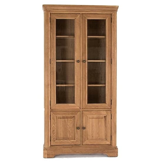 Carman Wooden Display Unit With 4 Doors In Natural_2