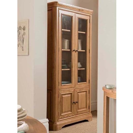 Carman Wooden Display Unit With 4 Doors In Natural_1