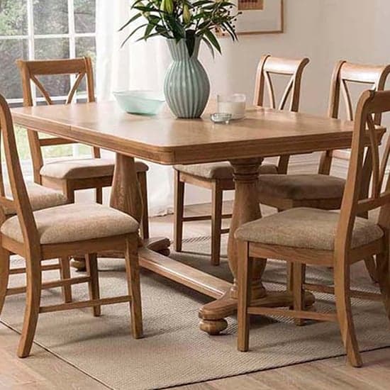 Carman Wooden Extending Dining Table In Natural_2