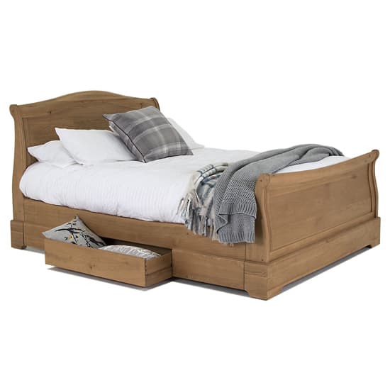 Carman Wooden King Size Bed In Natural_2