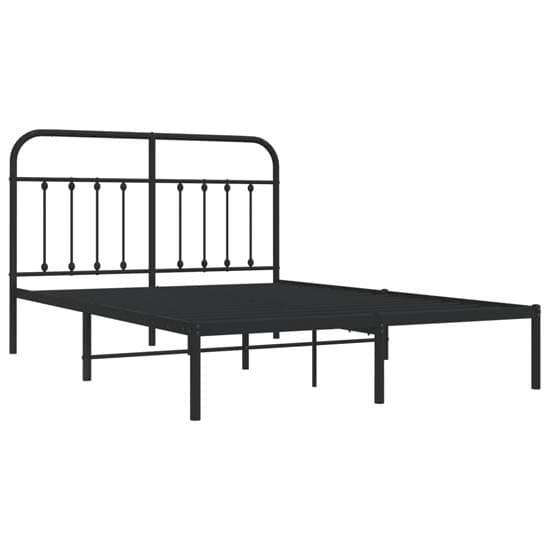Carmel Metal Double Bed With Headboard In Black_3