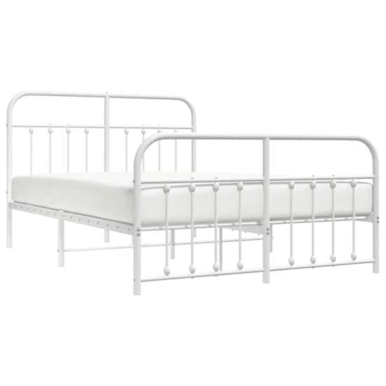 Carmel Metal Double Bed In White_2