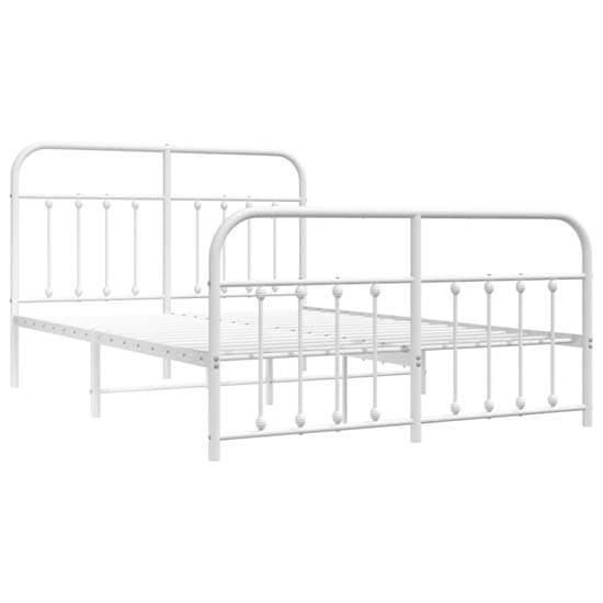 Carmel Metal Double Bed In White_3