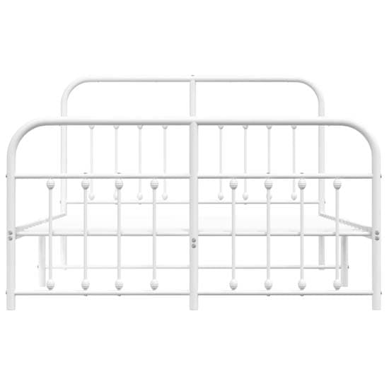 Carmel Metal Double Bed In White_4