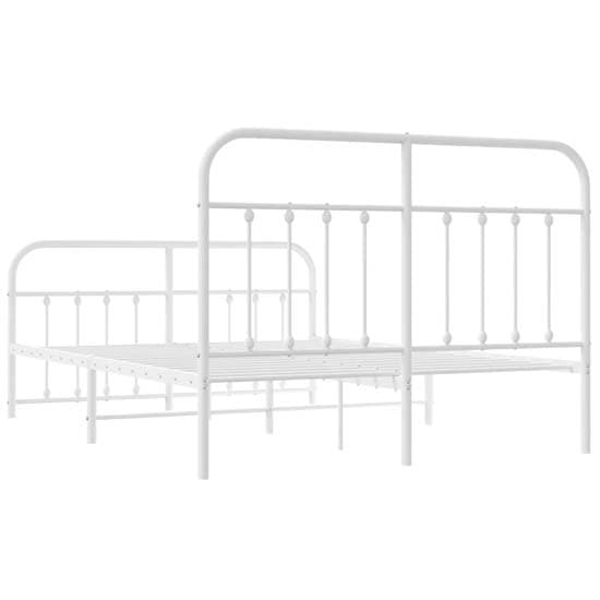 Carmel Metal Double Bed In White_6