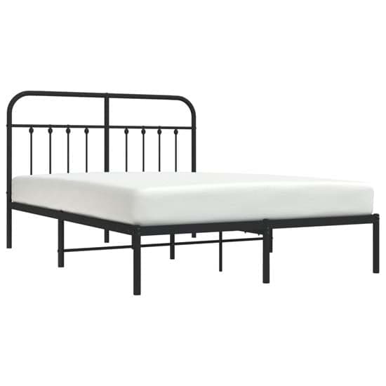 Carmel Metal King Size Bed With Headboard In Black_2