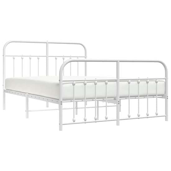 Carmel Metal King Size Bed In White_2