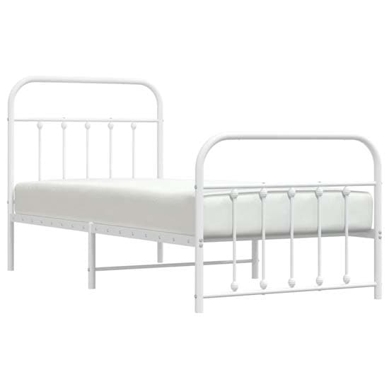Carmel Metal Single Bed In White_2