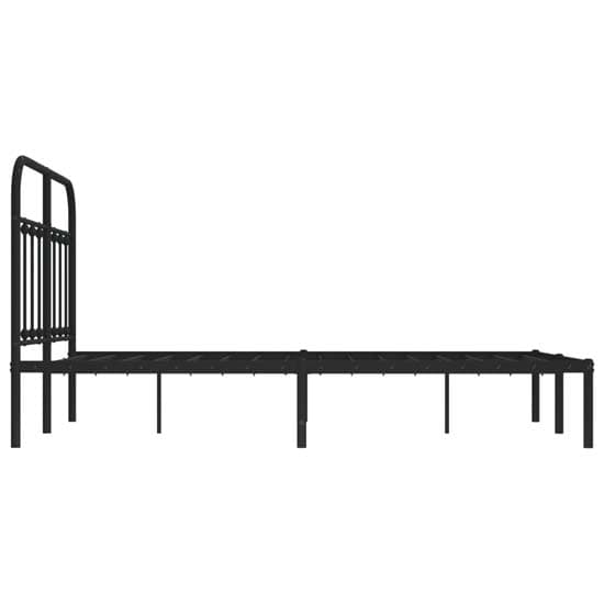 Carmel Metal Small Double Bed With Headboard In Black_5