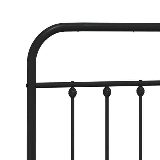 Carmel Metal Small Double Bed With Headboard In Black_7