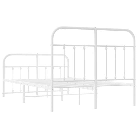 Carmel Metal Small Double Bed In White_6