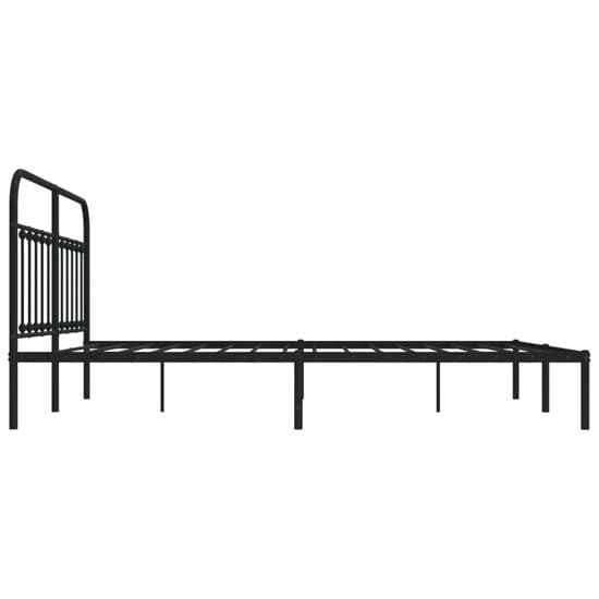 Carmel Metal Super King Size Bed With Headboard In Black_5