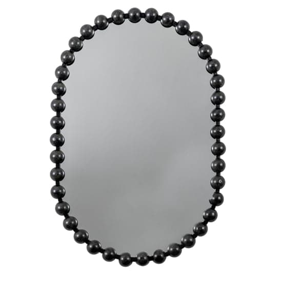 Carmel Rounded Rectangle Portrait Wall Mirror In Black Frame_3