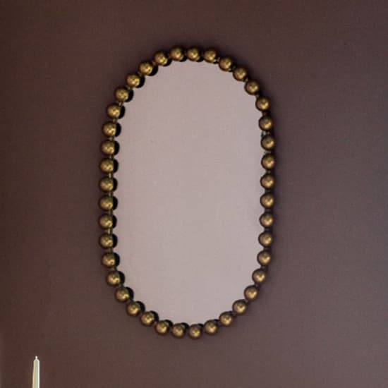 Carmel Rounded Rectangle Portrait Wall Mirror In Gold Frame_1