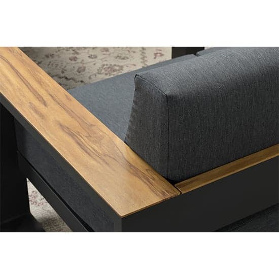 Carmo Fabric Corner Sofa With Footstool In Reflex Black_2