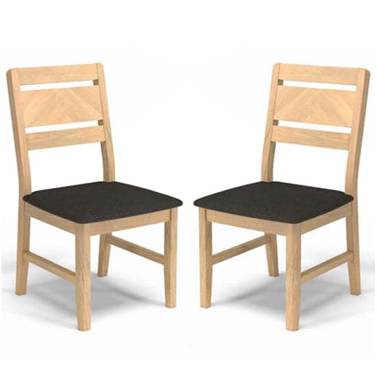 Carnial Grey Fabric Upholstered Dining Chairs In A Pair_1