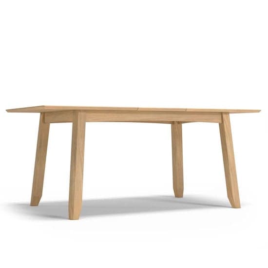 Carnial Wooden Extending Dining Table In Blond Solid Oak_2