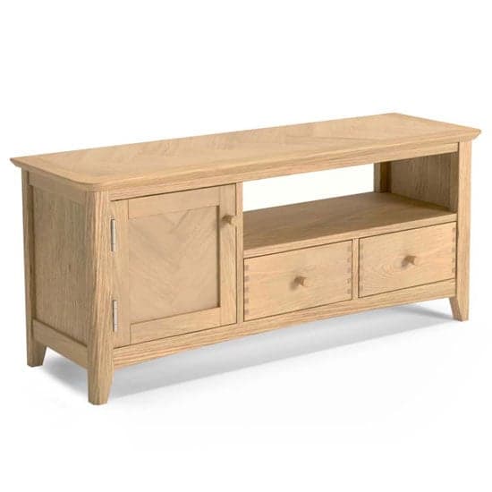 Carnial Wooden Large TV Unit In Blond Solid Oak_1