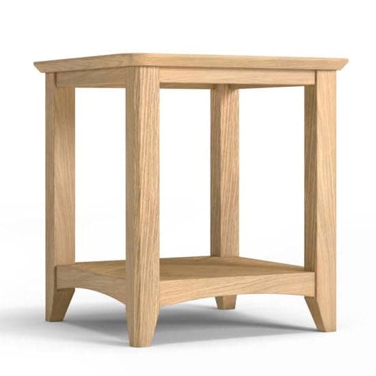 Carnial Wooden Square Coffee Table In Blond Solid Oak_2