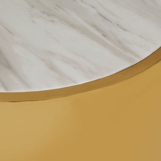 Carolex Round White Marble Coffee Table With Gold Steel Base_2