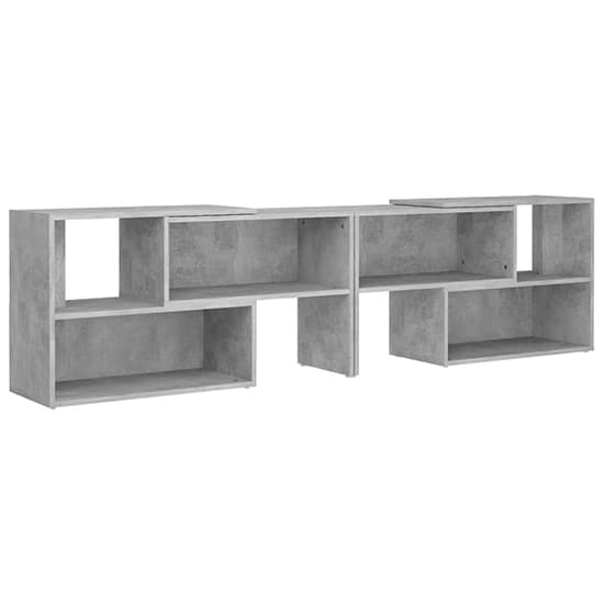 Carolus Wooden TV Stand With Shelves In Concrete Effect_3